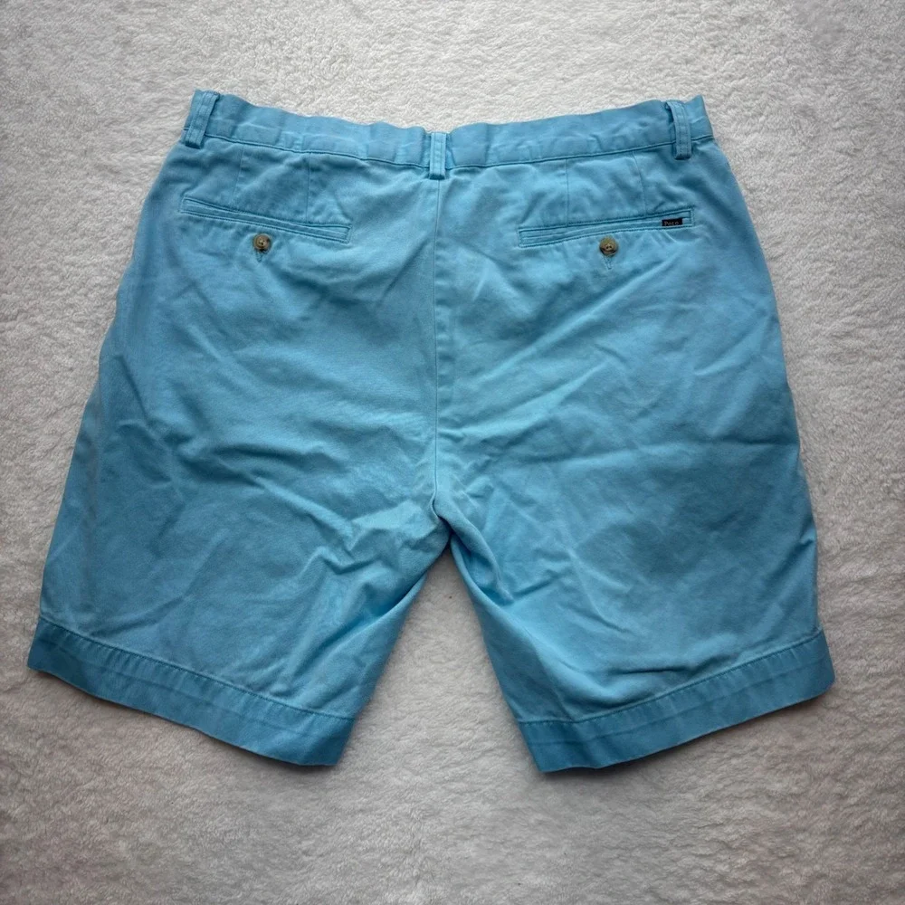 Polo Ralph Lauren Mens Light Blue Cotton Chino Shorts Size 34 RN 41381